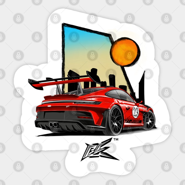 porsche 911 gt3 rs Sticker by naquash